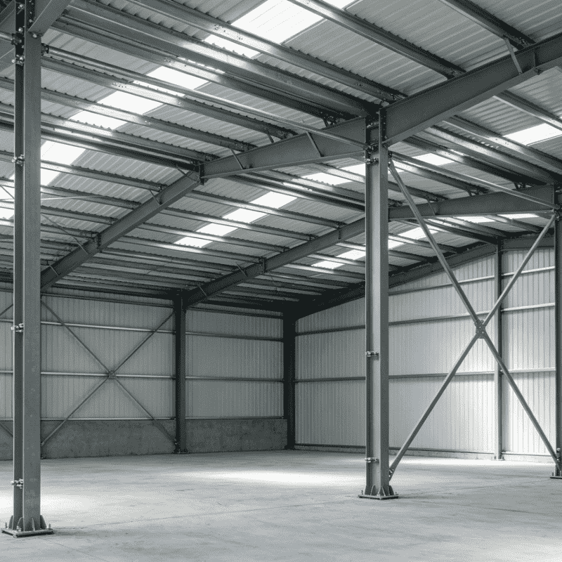 Construcción de almacenamiento industrial prefabricada de acero de una sola historia con presupuesto pequeño