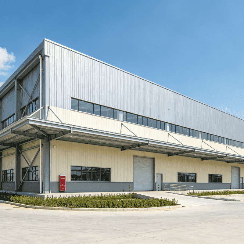 Edificio de estructura de acero prefabricado directo de fábrica
