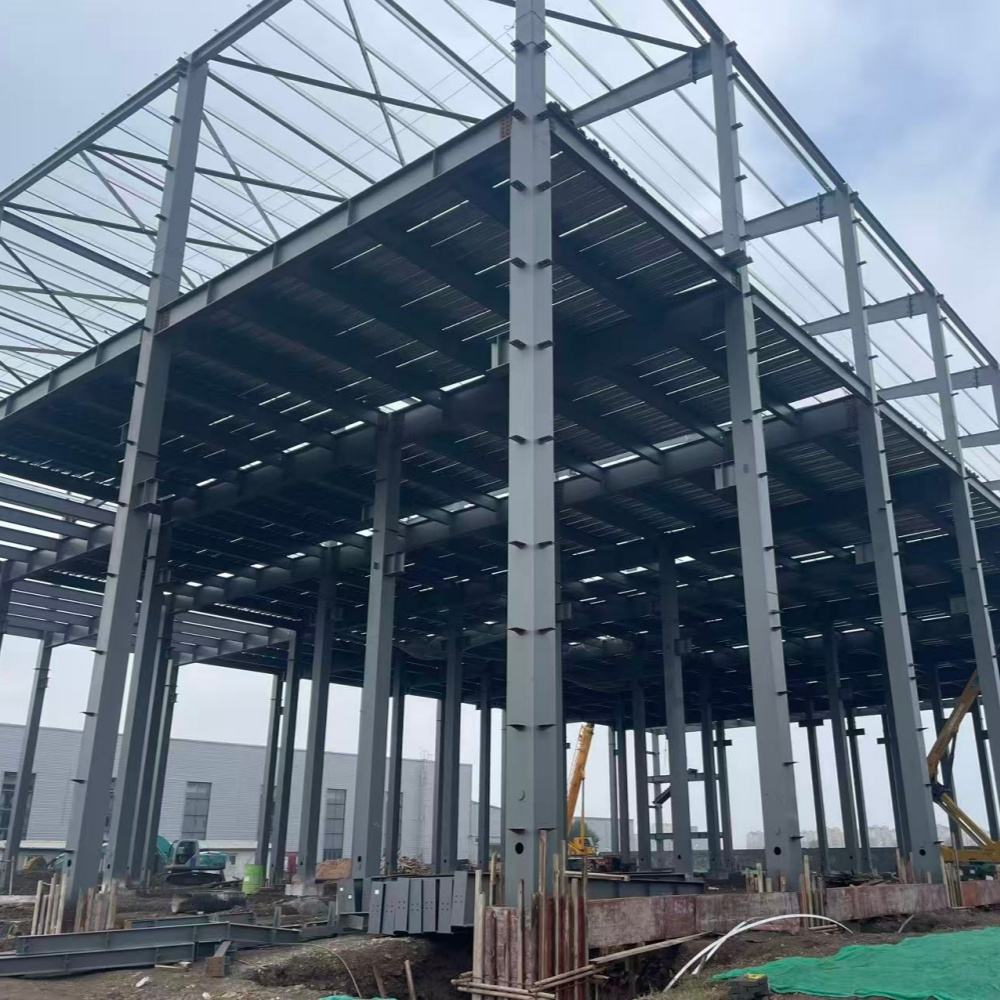 Edificio industrial de Warehouse de la fábrica del marco metálico del taller prefabricado de la estructura de acero del palmo grande