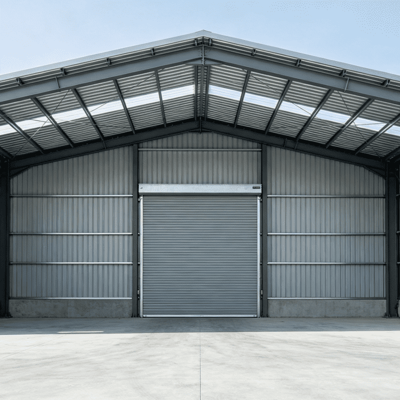 Estructura de acero con marco de portal, almacén, espacio claro prefabricado, edificio de taller de almacenamiento industrial