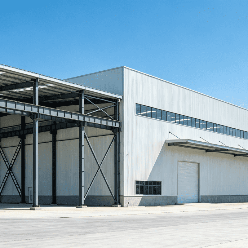 Estructura de acero prediseñada Taller estándar Panel sándwich aislado Fábrica prefabricada Almacén adecuado