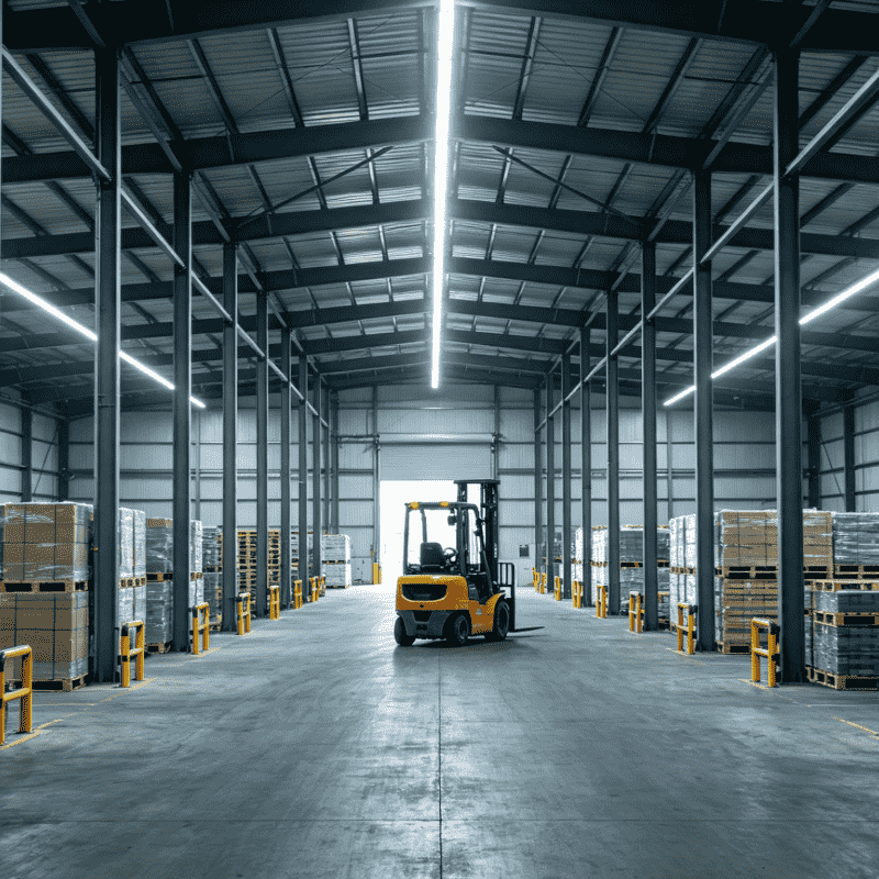 Almacén de distribución logística de acero prefabricado Centro de almacenamiento de carga de transbordo internacional
