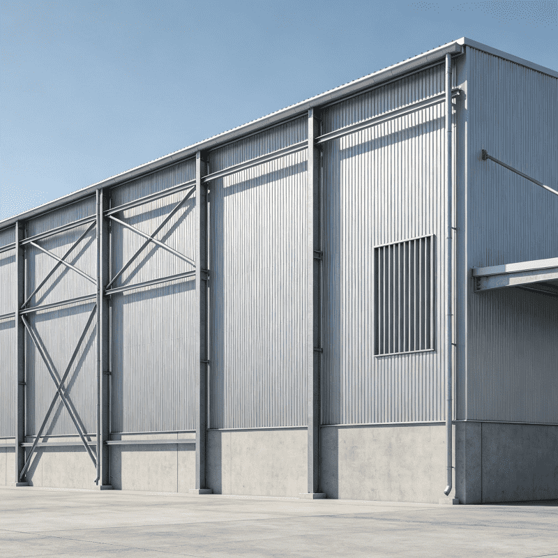 Almacén de almacenamiento de marco ligero de construcción de estructura de acero prefabricado