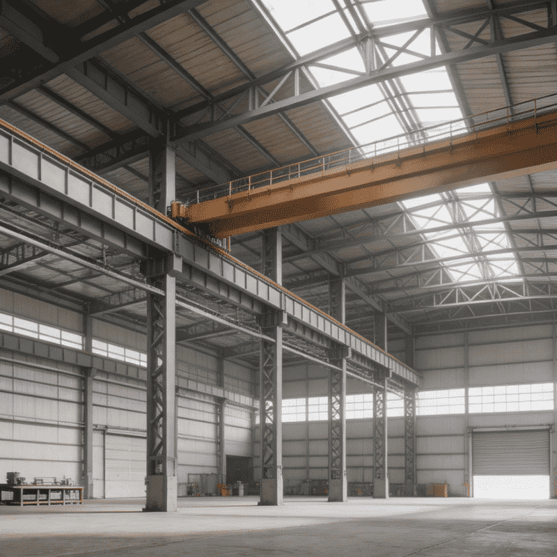 Edificio de almacén y taller industrial con estructura de acero de portal prefabricado