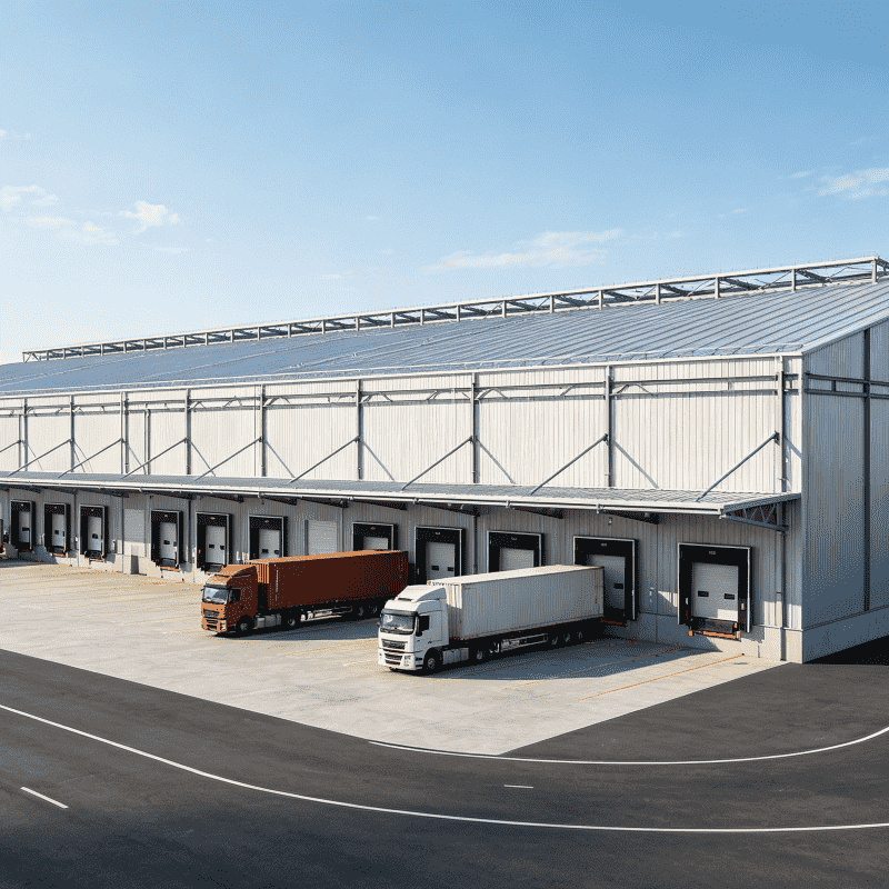 Centro de distribución logística de estructura de acero prefabricada