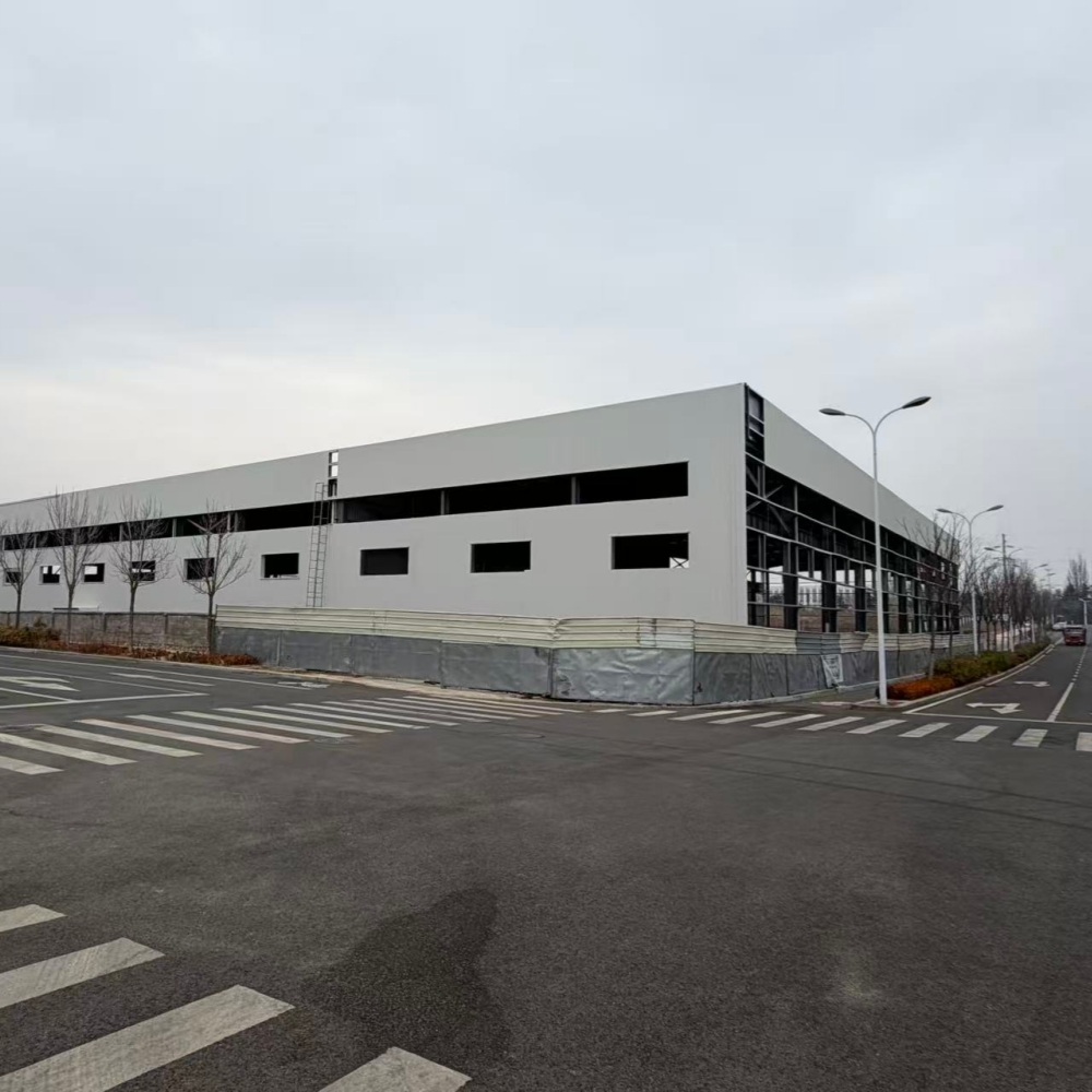Edificio de taller industrial de almacén de estructura de acero prefabricado