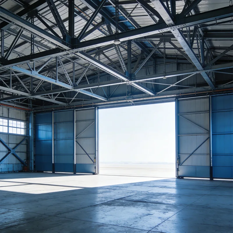 Suspensión de aviones con estructura de acero