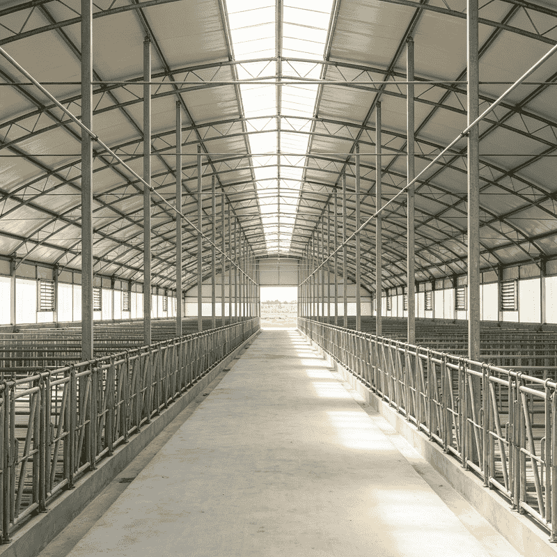 Estructura de acero Granero de vacas y ganado Lechera