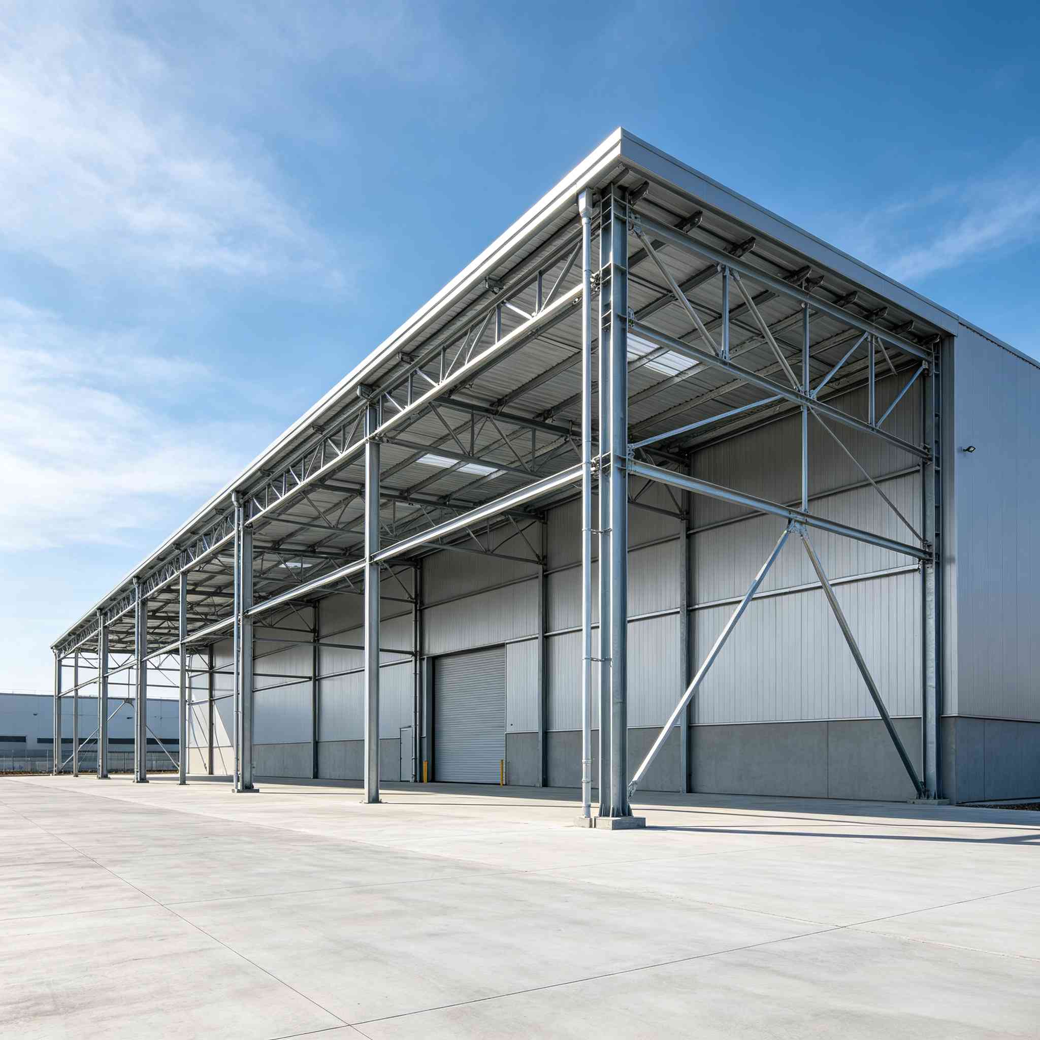 Taller interior espacioso de la fábrica del almacén de acero prefabricado del palmo claro ancho